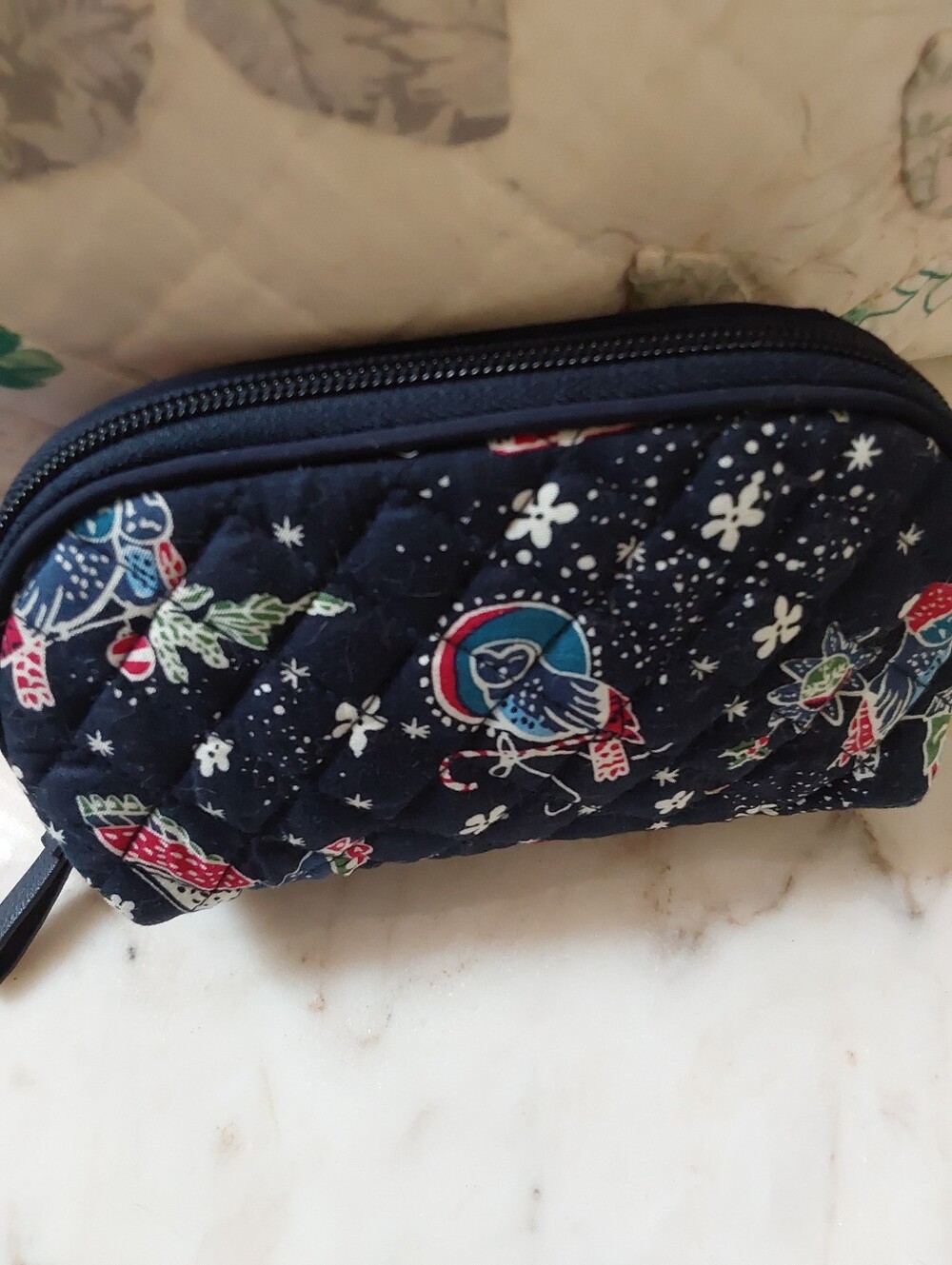 Vintage Vera Bradley Halloween Owls Bag, 2018 Quilted Cotton Cosmetics Case